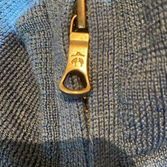 Brooks Brothers Half Zip Italian Yarn Merino Wool Knit Sweater Vest Teal XXL - Picture 5 of 6